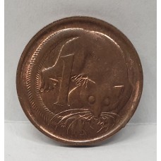 AUSTRALIA 1966 . ONE 1 CENT COIN . CANBERRA SHARP WHISKER